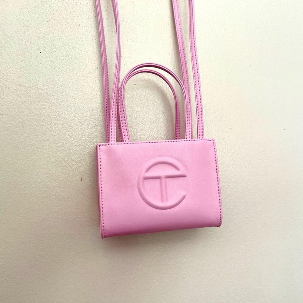 New unopened bubblegum pink small telfar bag